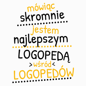 Mówiąc Skromnie - Logopeda - Poduszka Biała