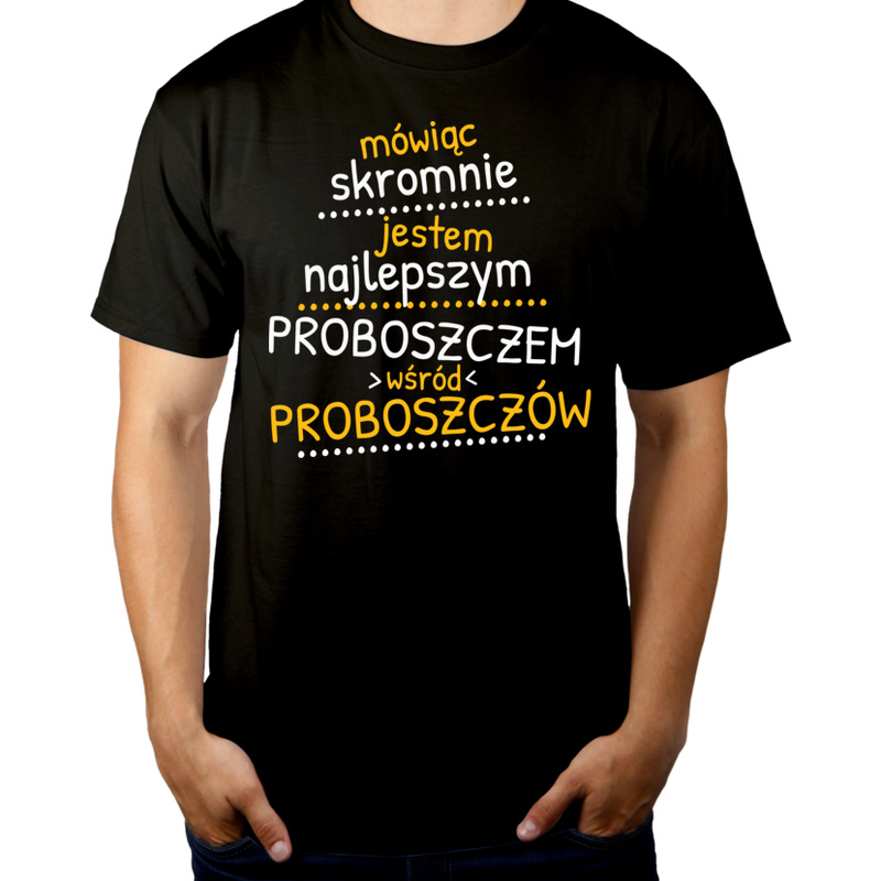 Mówiąc Skromnie - Proboszcz - Męska Koszulka Czarna