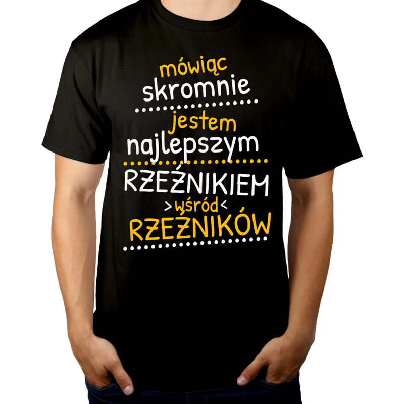 Mówiąc Skromnie - Rzeźnik - Męska Koszulka Czarna