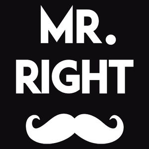 Mr Right - Męska Bluza z kapturem Czarna