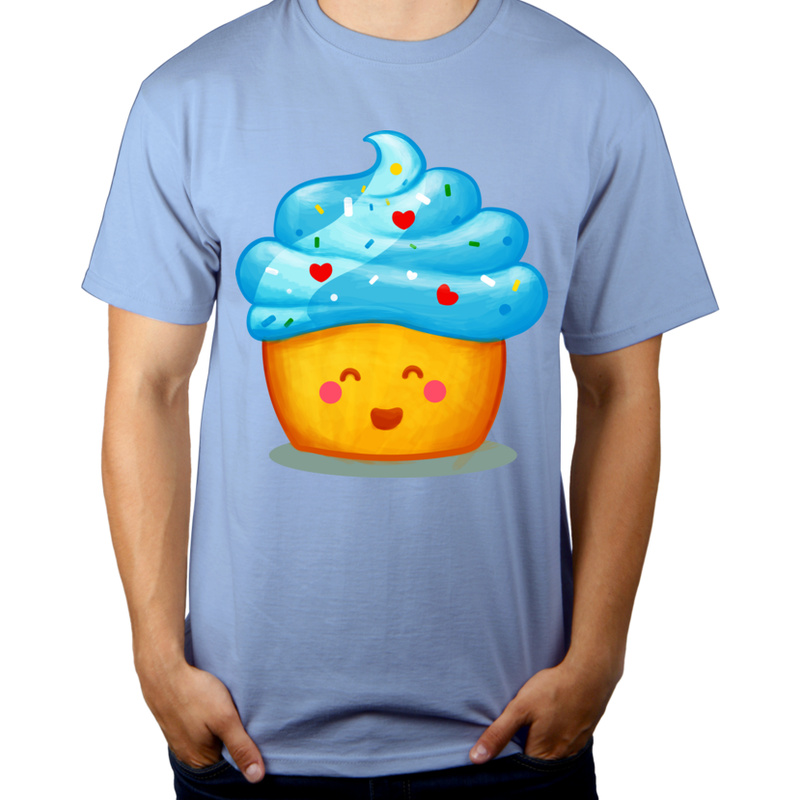 Muffinka - Męska Koszulka Błękitna