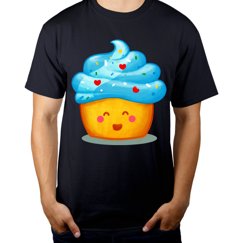 Muffinka - Męska Koszulka Ciemnogranatowa