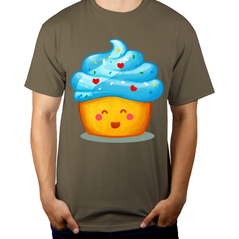 Muffinka - Męska Koszulka Khaki
