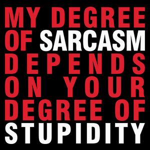 My Degree Of Sarcasm - Torba Na Zakupy Czarna