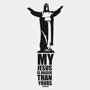 My Jesus Is Bigger Than Yours - Męska Koszulka Biała
