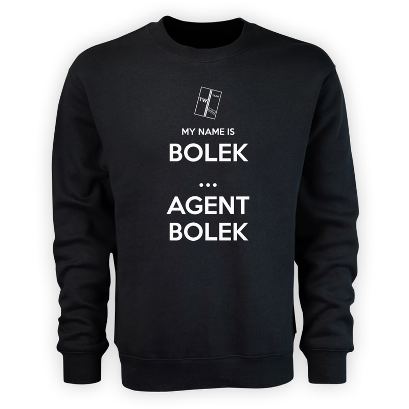 My Name Is Bolek - Agent Bolek - Męska Bluza Czarna