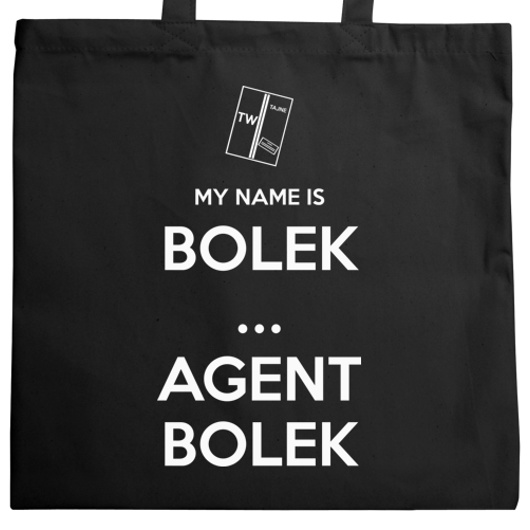 My Name Is Bolek - Agent Bolek - Torba Na Zakupy Czarna