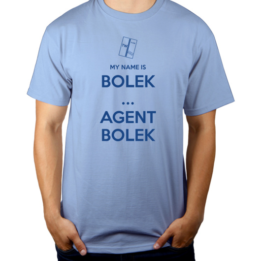 My Name Is Bolek - Agent Bolek - Męska Koszulka Błękitna