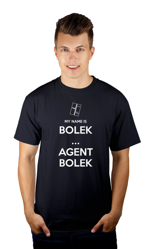 My Name Is Bolek - Agent Bolek - Męska Koszulka Ciemnogranatowa