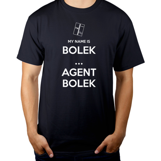 My Name Is Bolek - Agent Bolek - Męska Koszulka Ciemnogranatowa