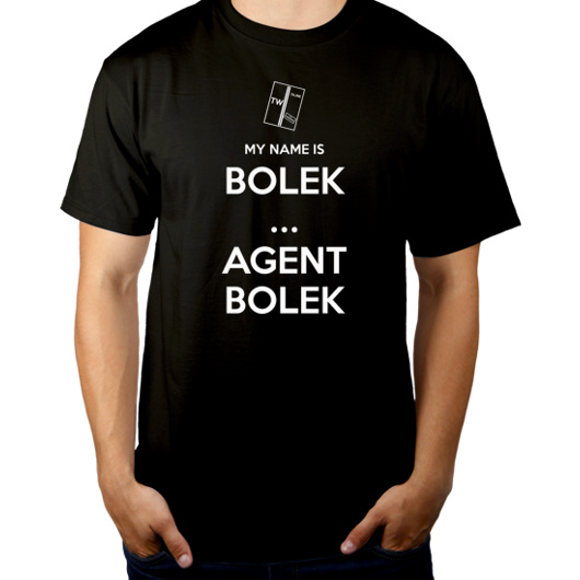 My Name Is Bolek - Agent Bolek - Męska Koszulka Czarna