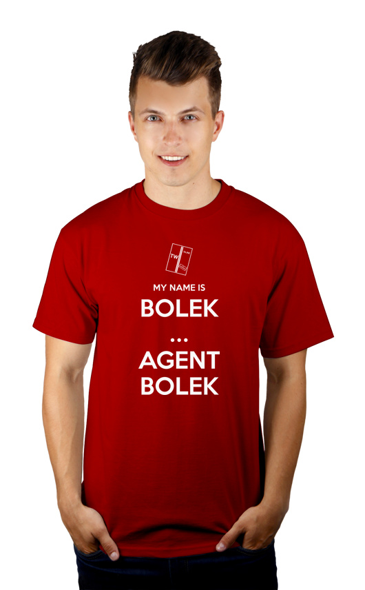 My Name Is Bolek - Agent Bolek - Męska Koszulka Czerwona