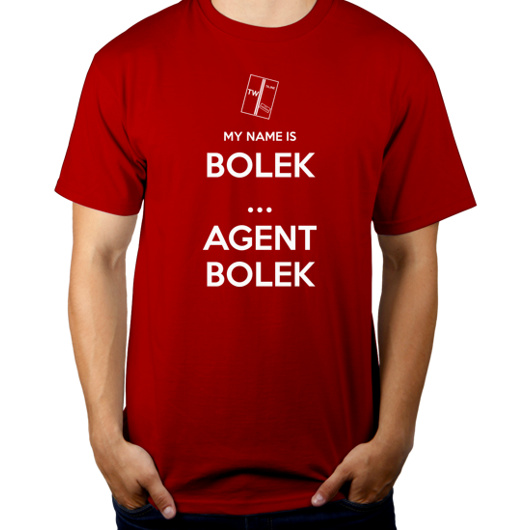 My Name Is Bolek - Agent Bolek - Męska Koszulka Czerwona