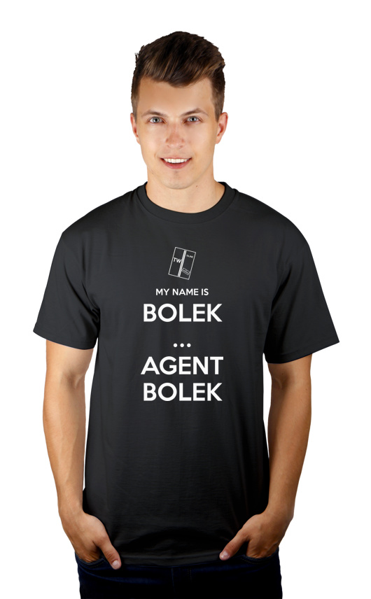 My Name Is Bolek - Agent Bolek - Męska Koszulka Szara