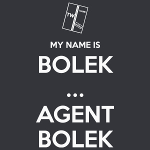 My Name Is Bolek - Agent Bolek - Męska Koszulka Szara