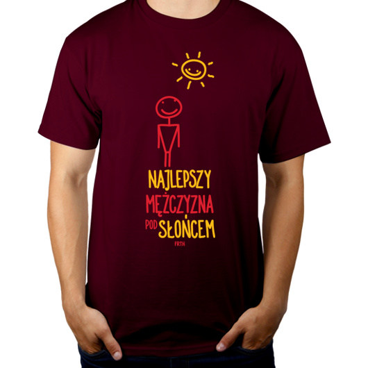 Najepszy Mężczyzna Pod Słońcem - Męska Koszulka Burgundowa