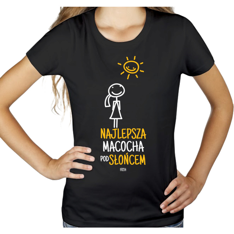 Najlepsza Macocha Pod Słońcem - Damska Koszulka Czarna