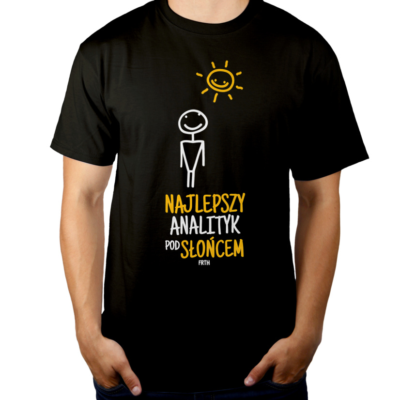 Najlepszy Analityk Pod Słońcem - Męska Koszulka Czarna