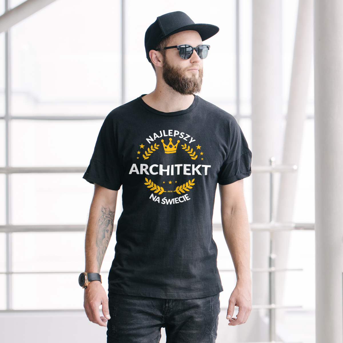 Najlepszy Architekt Na Świecie - Męska Koszulka Czarna
