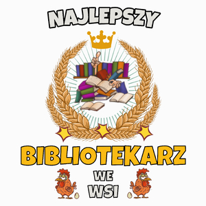 Najlepszy Bibliotekarz We Wsi - Poduszka Biała