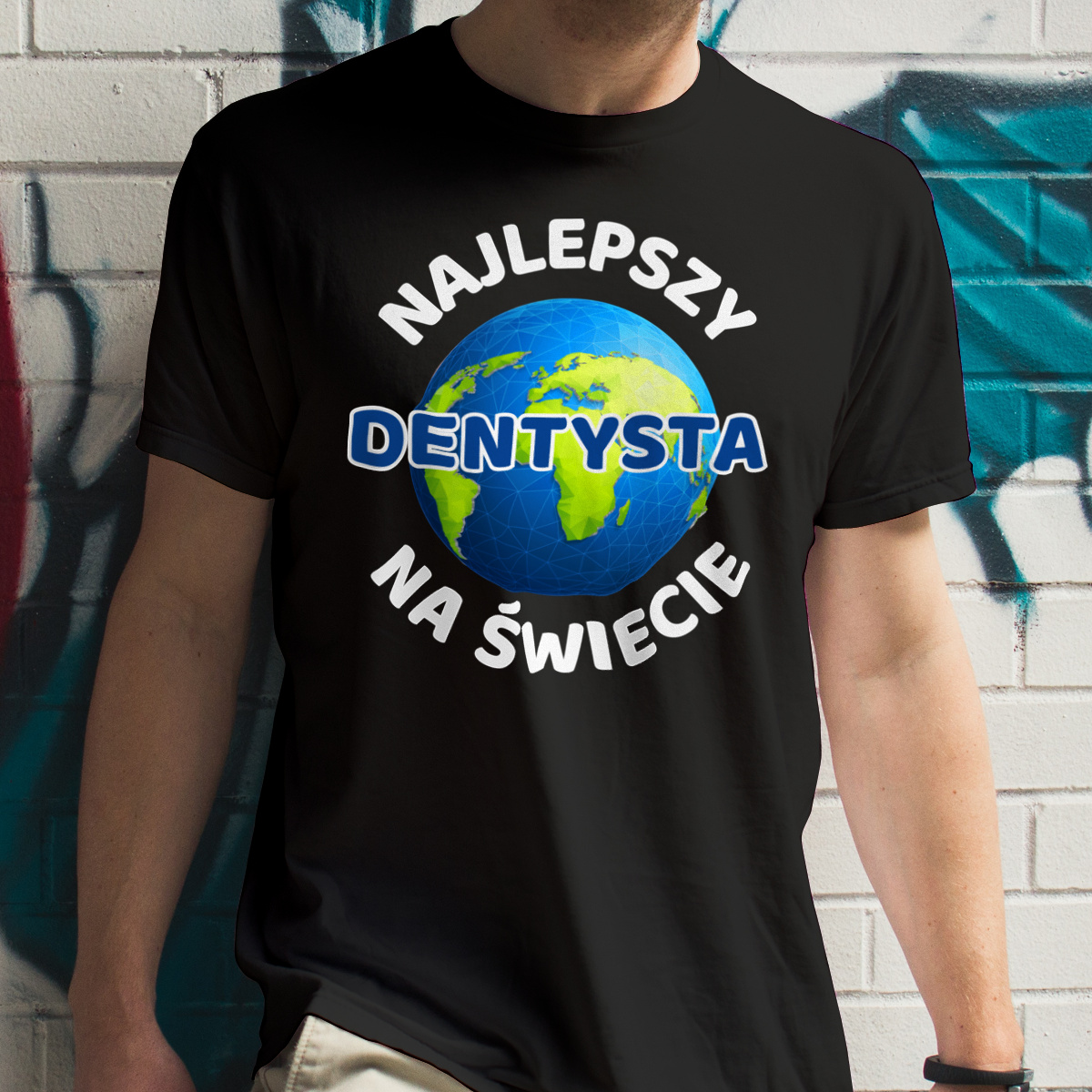 Najlepszy Dentysta Na Świecie - Męska Koszulka Czarna