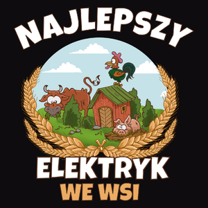 Najlepszy Elektryk We Wsi - Męska Bluza z kapturem Czarna