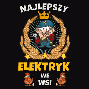Najlepszy Elektryk We Wsi - Męska Koszulka Czarna