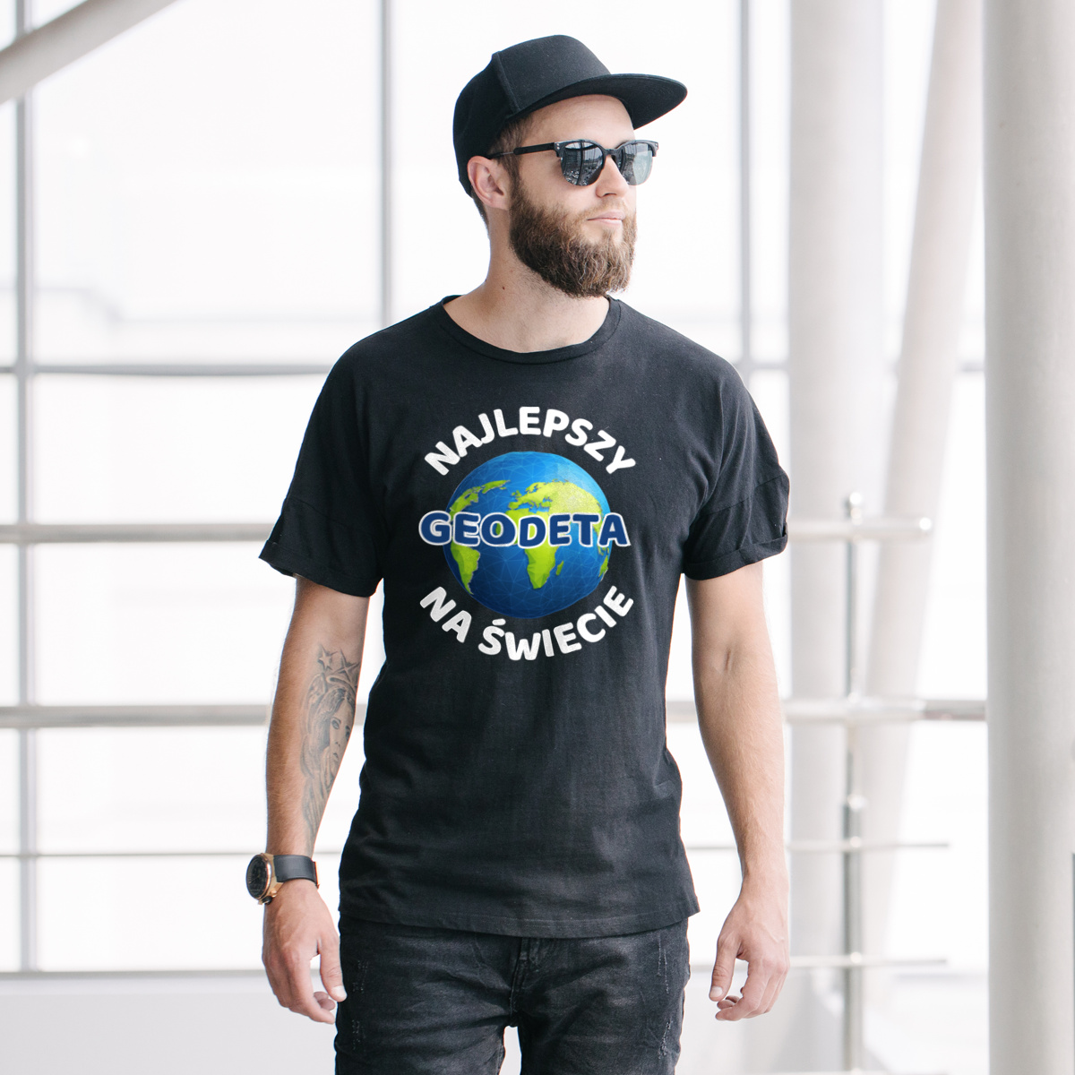 Najlepszy Geodeta Na Świecie - Męska Koszulka Czarna