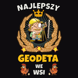 Najlepszy Geodeta We Wsi - Męska Bluza z kapturem Czarna