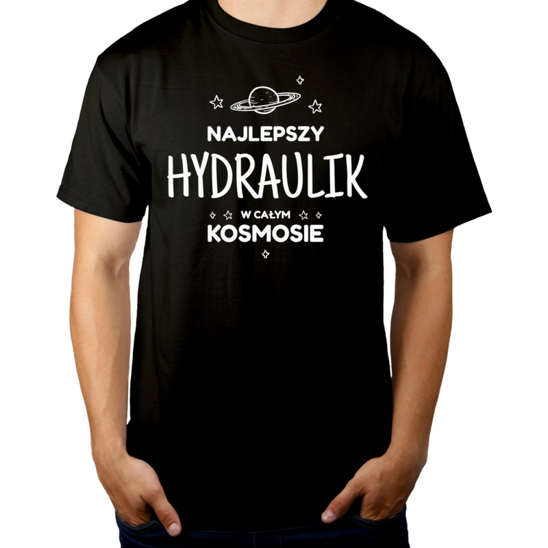 Najlepszy Hydraulik W Kosmosie - Męska Koszulka Czarna