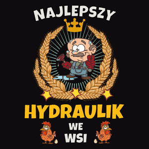 Najlepszy Hydraulik We Wsi - Męska Koszulka Czarna