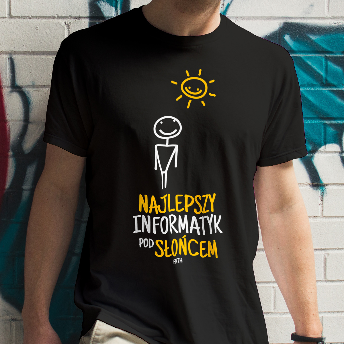 Najlepszy Informatyk Pod Słońcem - Męska Koszulka Czarna