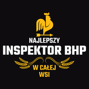 Najlepszy Inspektor Bhp W Całej Wsi - Męska Bluza z kapturem Czarna