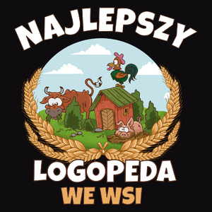 Najlepszy Logopeda We Wsi - Męska Koszulka Czarna
