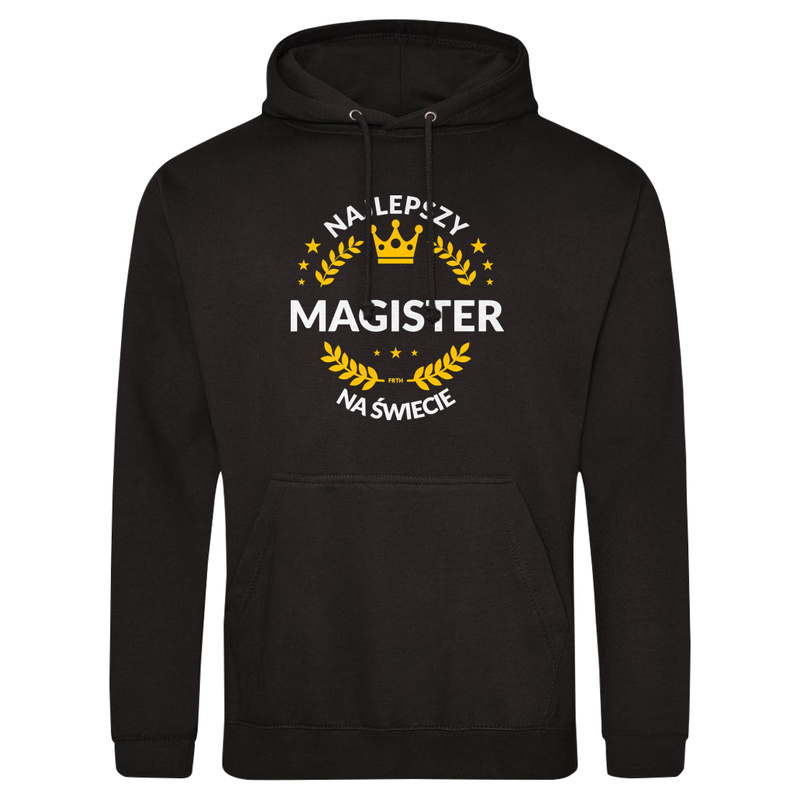 Najlepszy Magister Na Świecie - Męska Bluza z kapturem Czarna