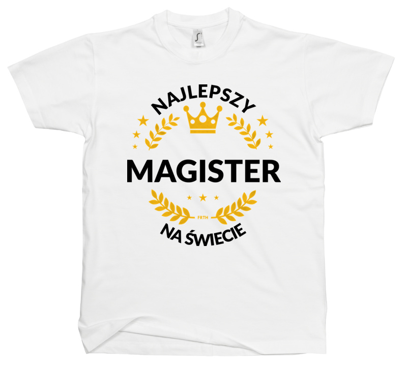 Najlepszy Magister Na Świecie - Męska Koszulka Biała