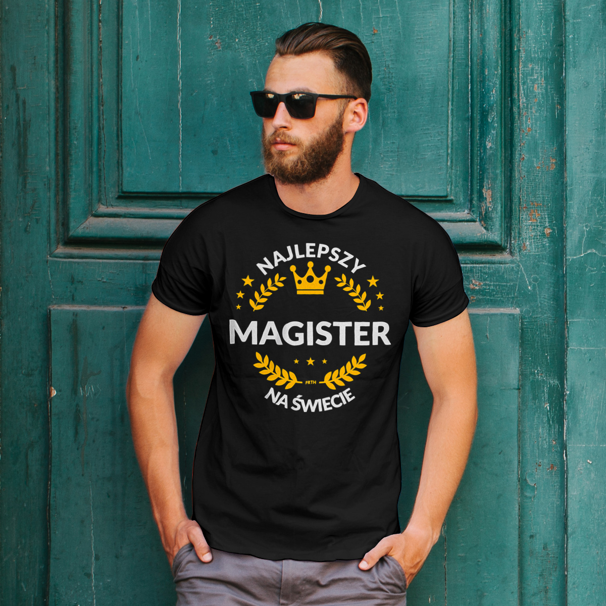 Najlepszy Magister Na Świecie - Męska Koszulka Czarna