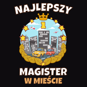 Najlepszy Magister W Mieście - Męska Koszulka Czarna