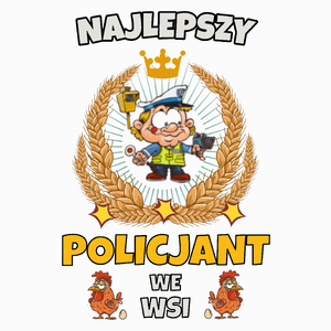 Najlepszy Policjant We Wsi - Poduszka Biała