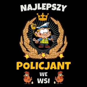 Najlepszy Policjant We Wsi - Torba Na Zakupy Czarna