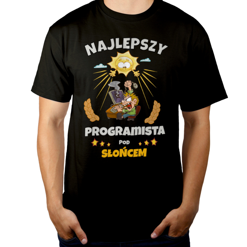 Najlepszy Programista Pod Słońcem - Męska Koszulka Czarna