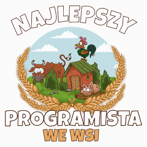 Najlepszy Programista We Wsi - Poduszka Biała