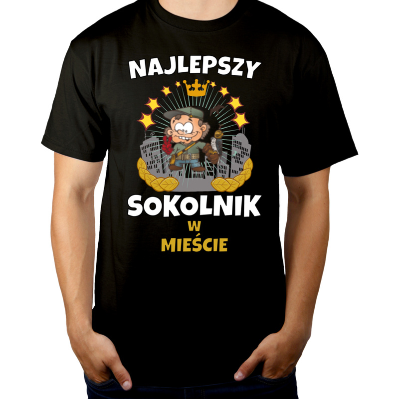 Najlepszy Sokolnik W Mieście - Męska Koszulka Czarna