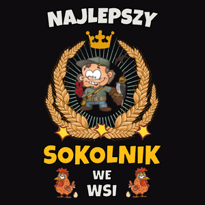 Najlepszy Sokolnik We Wsi - Męska Koszulka Czarna