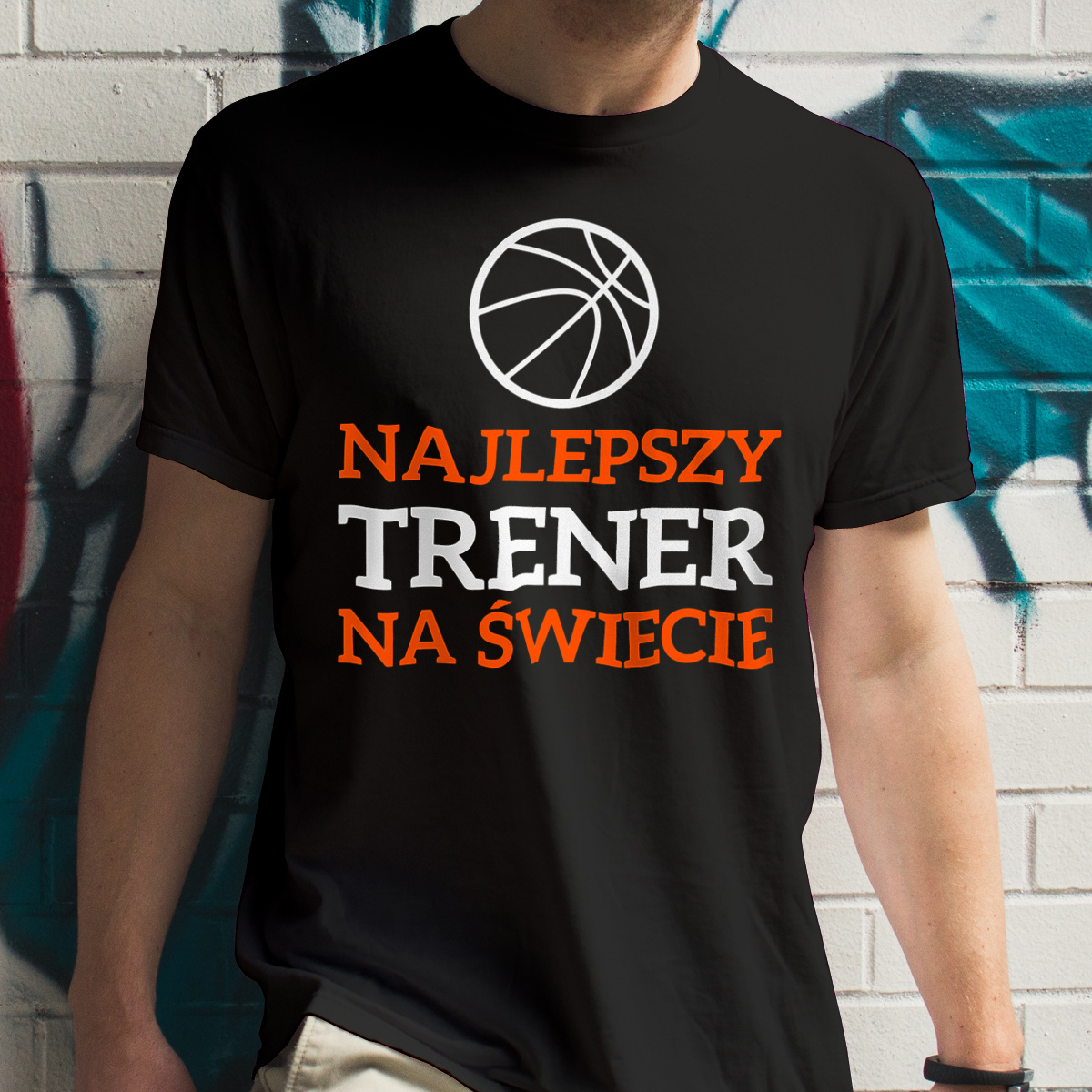 Najlepszy Trener Koszykówki Na Świecie - Męska Koszulka Czarna