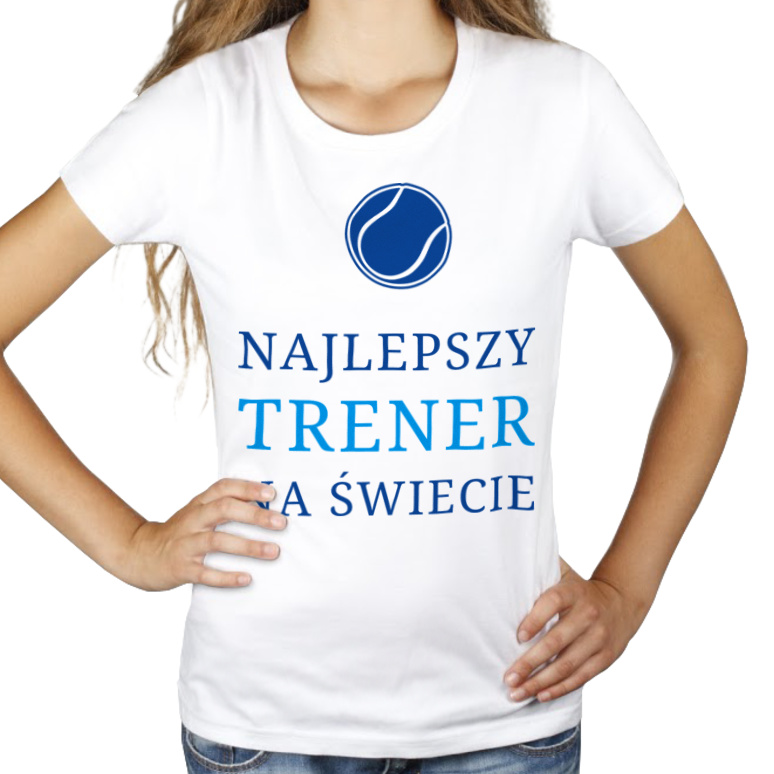 Najlepszy Trener Na Świecie - Tenis Ziemny - Damska Koszulka Biała