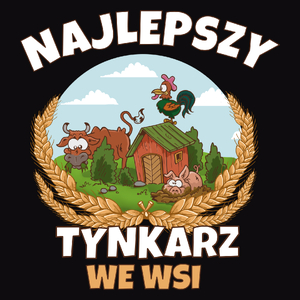 Najlepszy Tynkarz We Wsi - Męska Bluza z kapturem Czarna