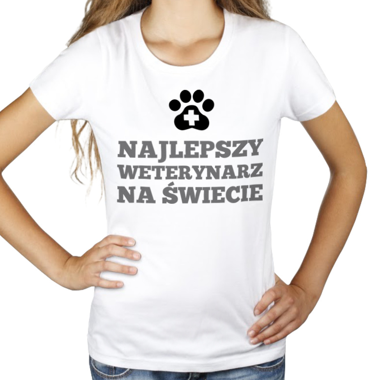 Najlepszy Weterynarz Na Świecie - Damska Koszulka Biała