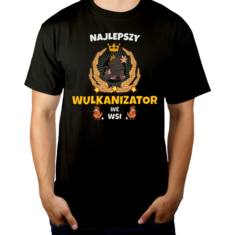 Najlepszy Wulkanizator We Wsi - Męska Koszulka Czarna