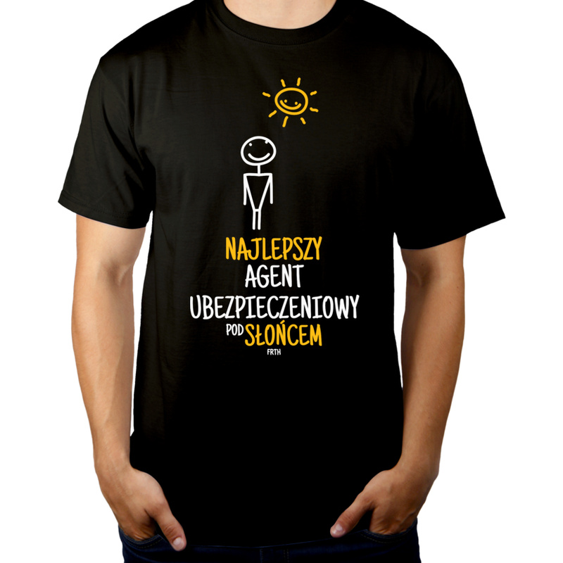 Najlepszy agent ubezpieczeniowy pod słońcem - Męska Koszulka Czarna